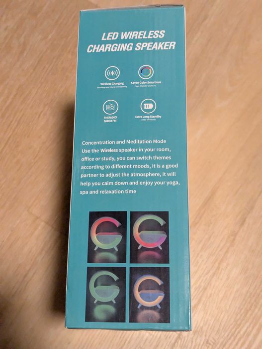 Głośnik Bluetooth LED z ładowarką indukcyjną