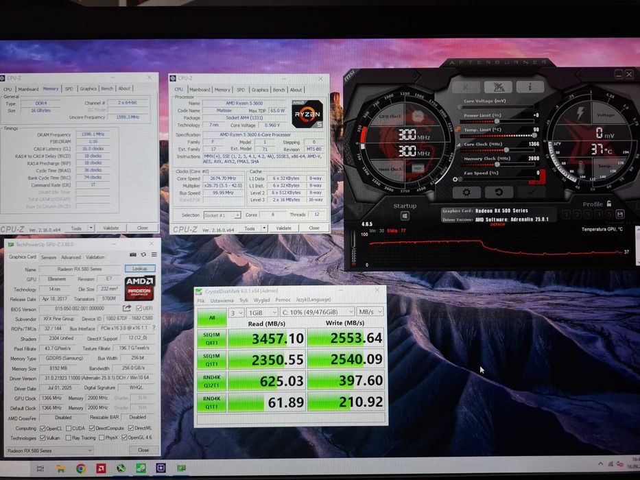 Komputer Do Gier - Ryzen 5 3600 | RX 580 8GB | 16 GB RAM | ARGB |