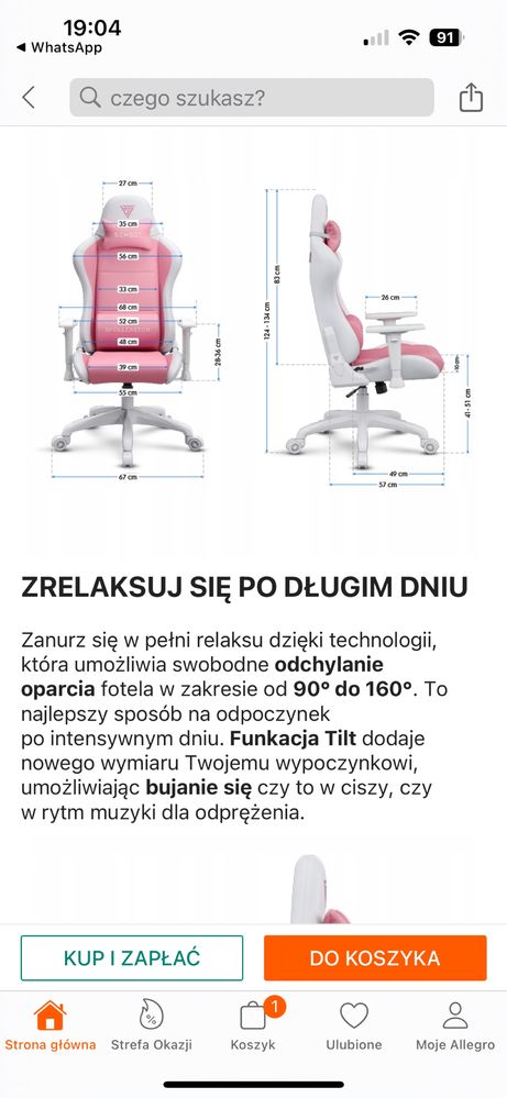 Nowe krzeslo regulowane