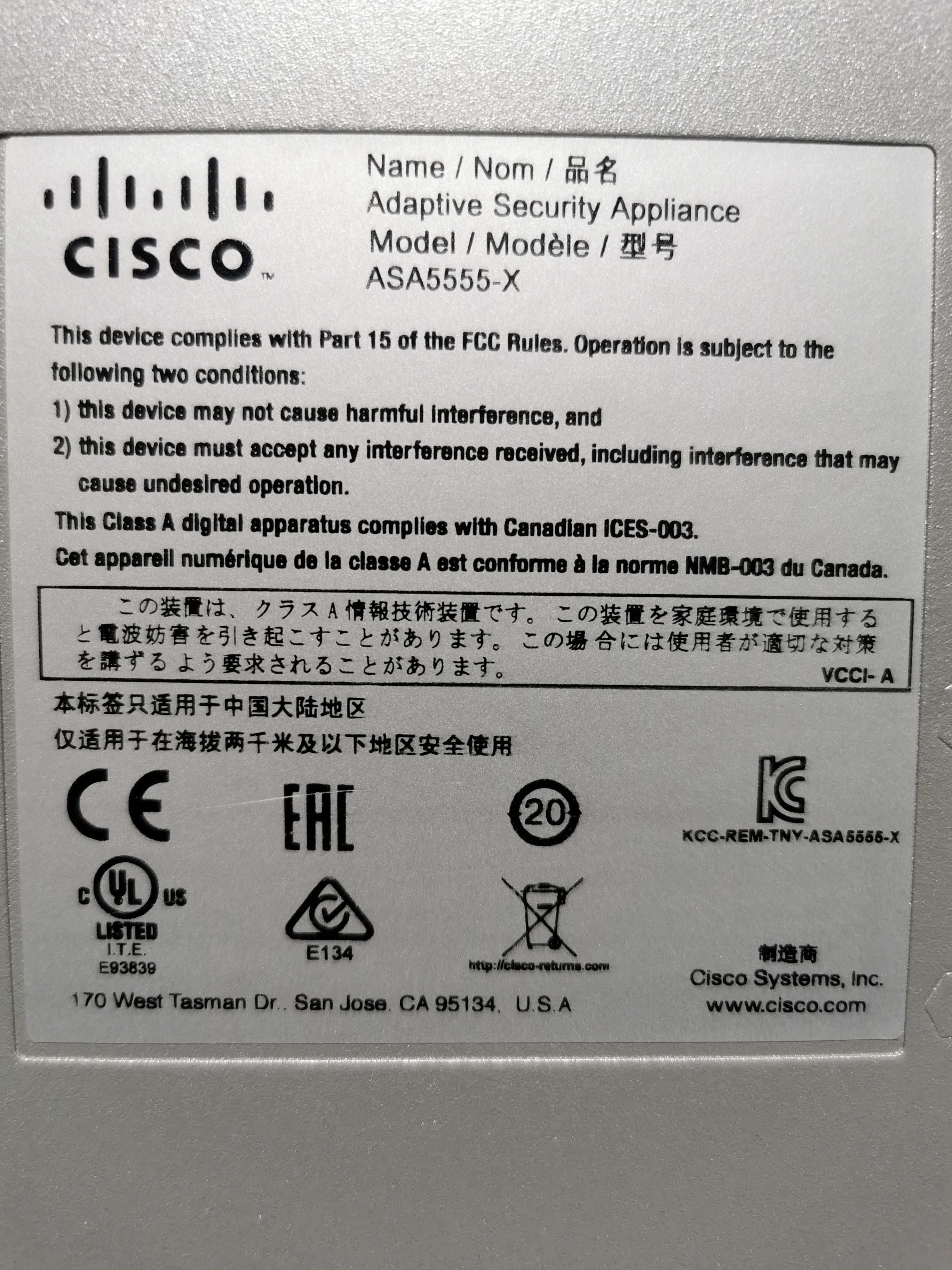 Межсетевой экран (Firewall) Cisco ASA5555X нал/безнал