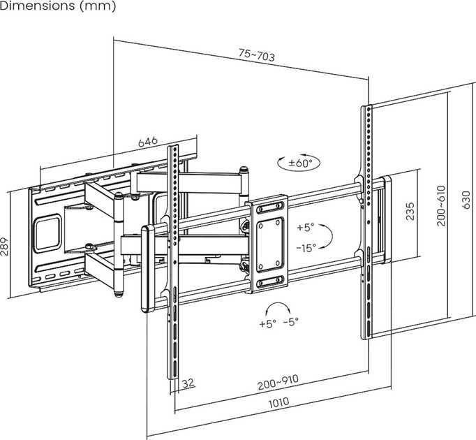Кронштейн для тв 60"-120" ITech PTRB-95 Кріплення для телевізора