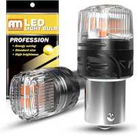 Lâmpadas P21W 1156 LED 12V âmbar laranja super brilhante