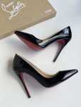 Женские черные кожанные туфли-лодочки Christian Louboutin So Kate