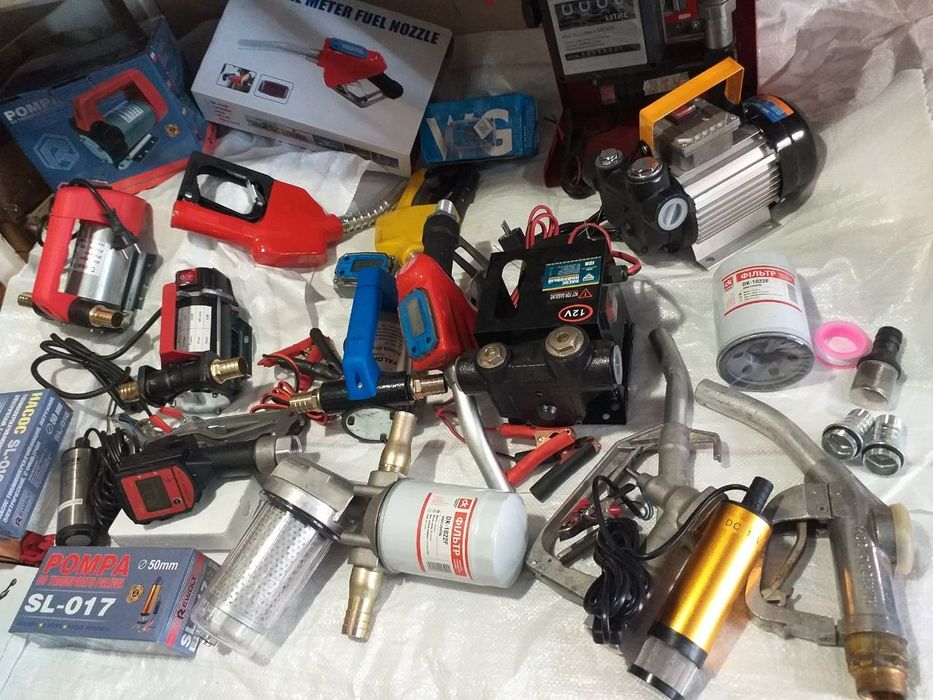 Насос  для перекачки топлива, міні АЗС фільтр, пістолет, шланг, рукав