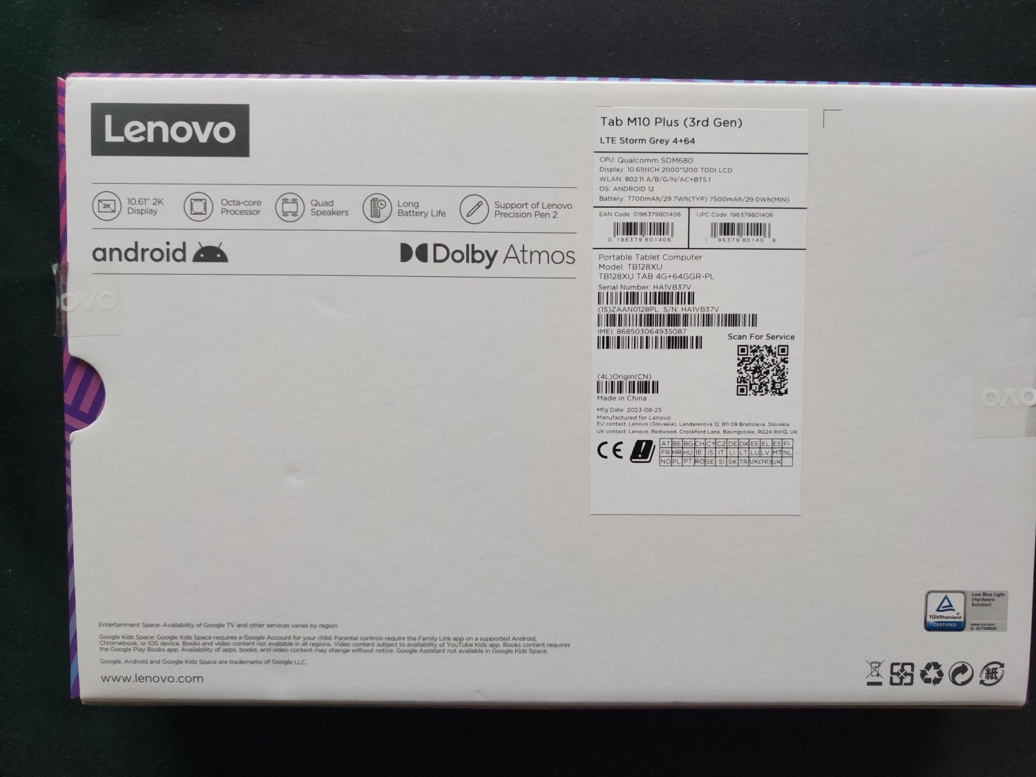 Nowy Lenovo Tab M10 Plus 3rd Gen Moto Tab g62 tablet gwarancja