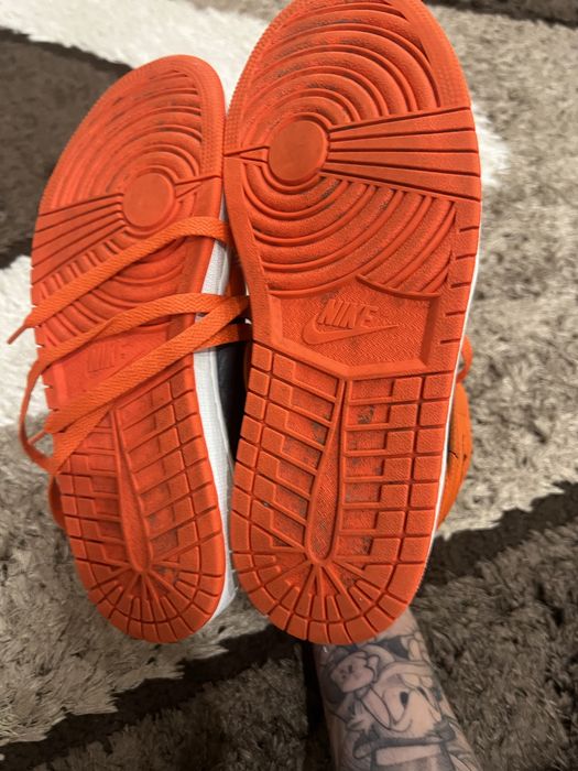 Кросівки Nike air jordan 1 mid Orange black оригінал