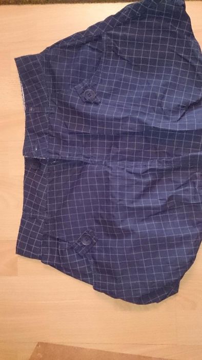 Spódnica niebieska w kratę bombka S Glo - story