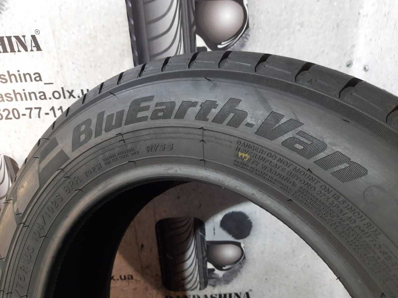 Шини сток 185/75 R16C YOKOHAMA BluEarth-VAN RY55 б/в літо склад