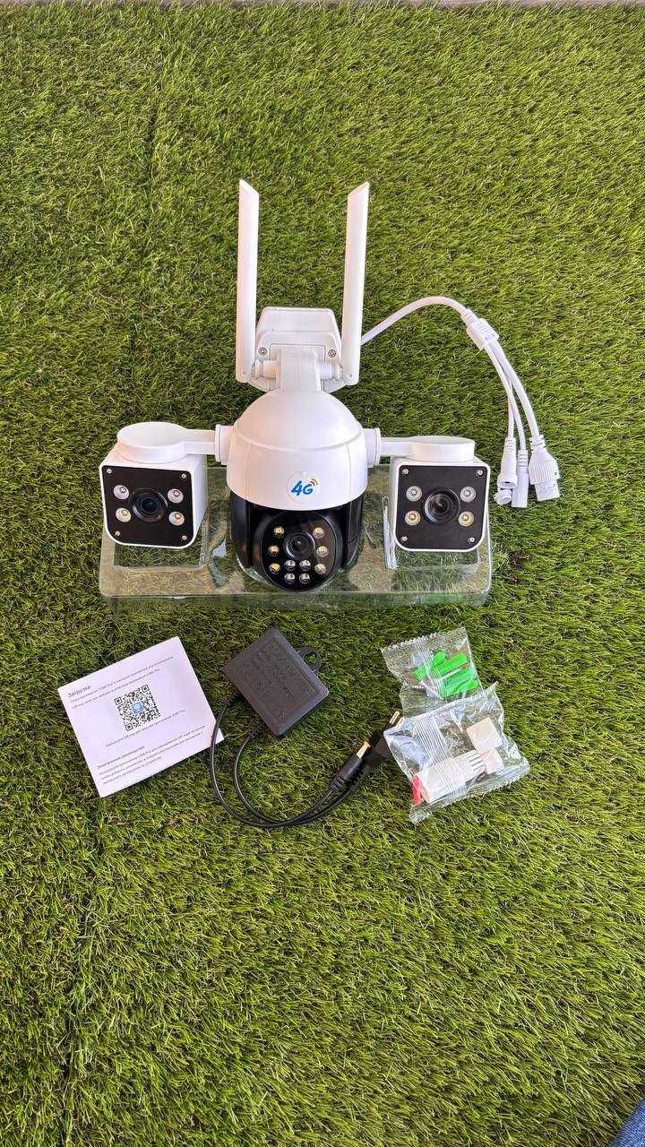 Відеонагляд V380 3в1 — 4G камера для вулиці з поворотом 360°