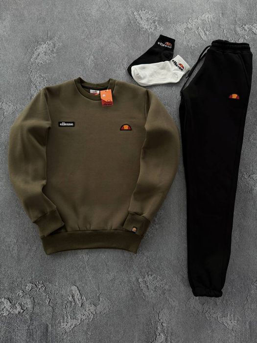 Чоловічий зимній спортивний костюм еліс на флісі Ellesse + шкарпетки!