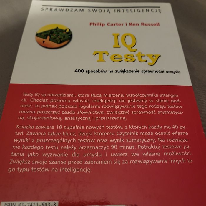 IQ Testy, 409 sposobów na sprawność umysłu,, Philip Carter, Ken Russel