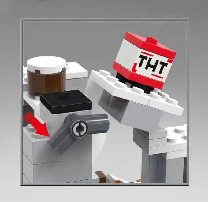 Огромный Лего Майнкрафт Горная пещера, 1000 деталей. MINECRAFT