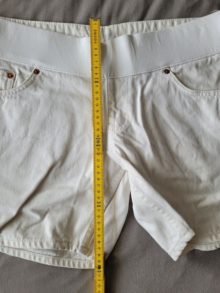 Spodenki ciążowe białe Top Shop r.38/M/10