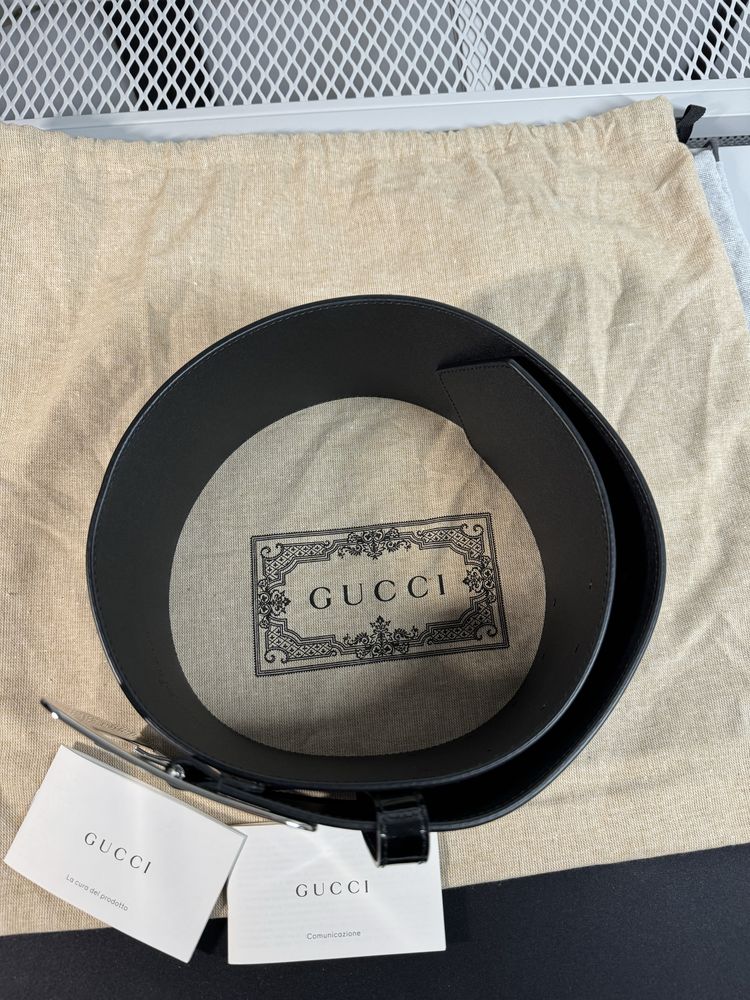 Gucci Patent Leather Waist Belt 90cm pasek