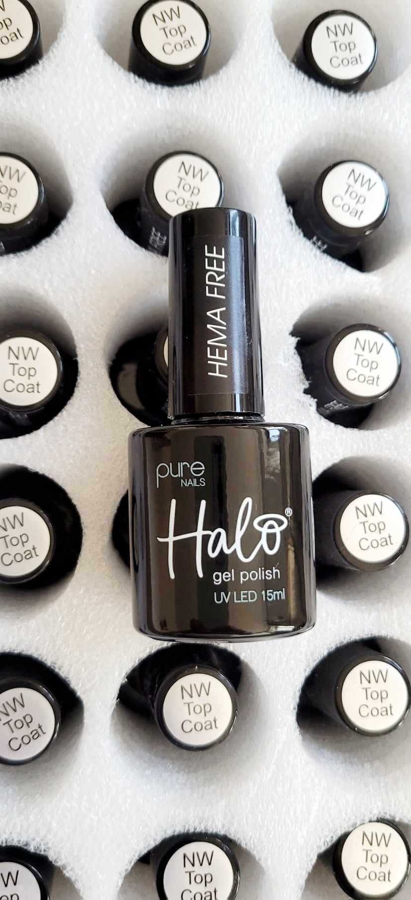 TOP COAT Pure Nails Halo 15 ml LED/UV 48 sztuk! NOWE Z ANGLII!