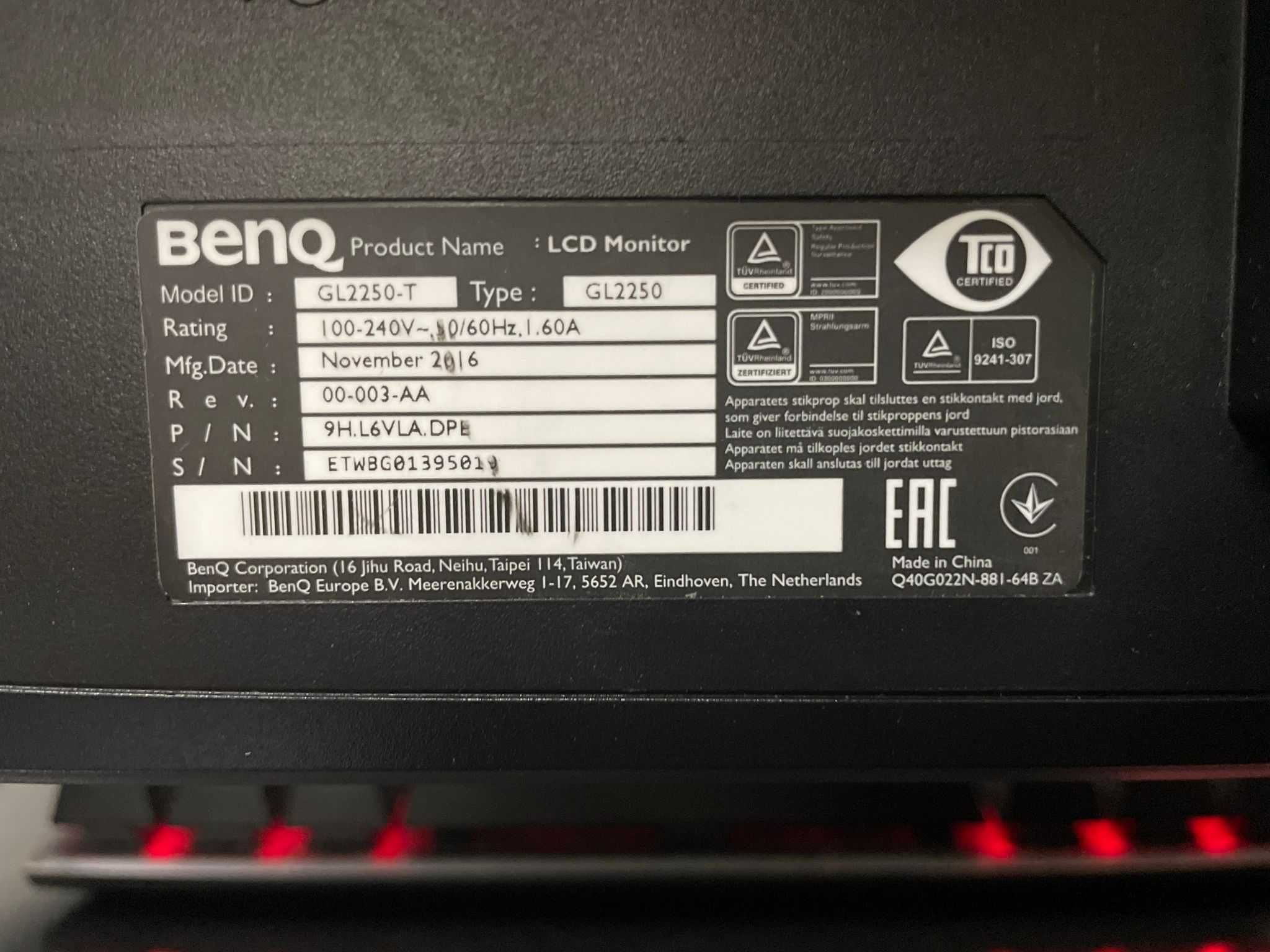 Monitor Benq GL2250