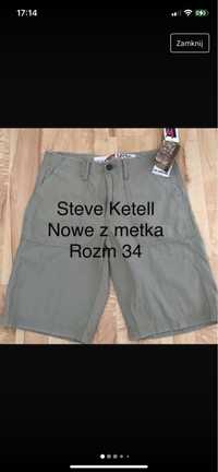 Steve Ketell r34 S/M 100% bawełna  Spodenki krótkie męskie nowe szorty