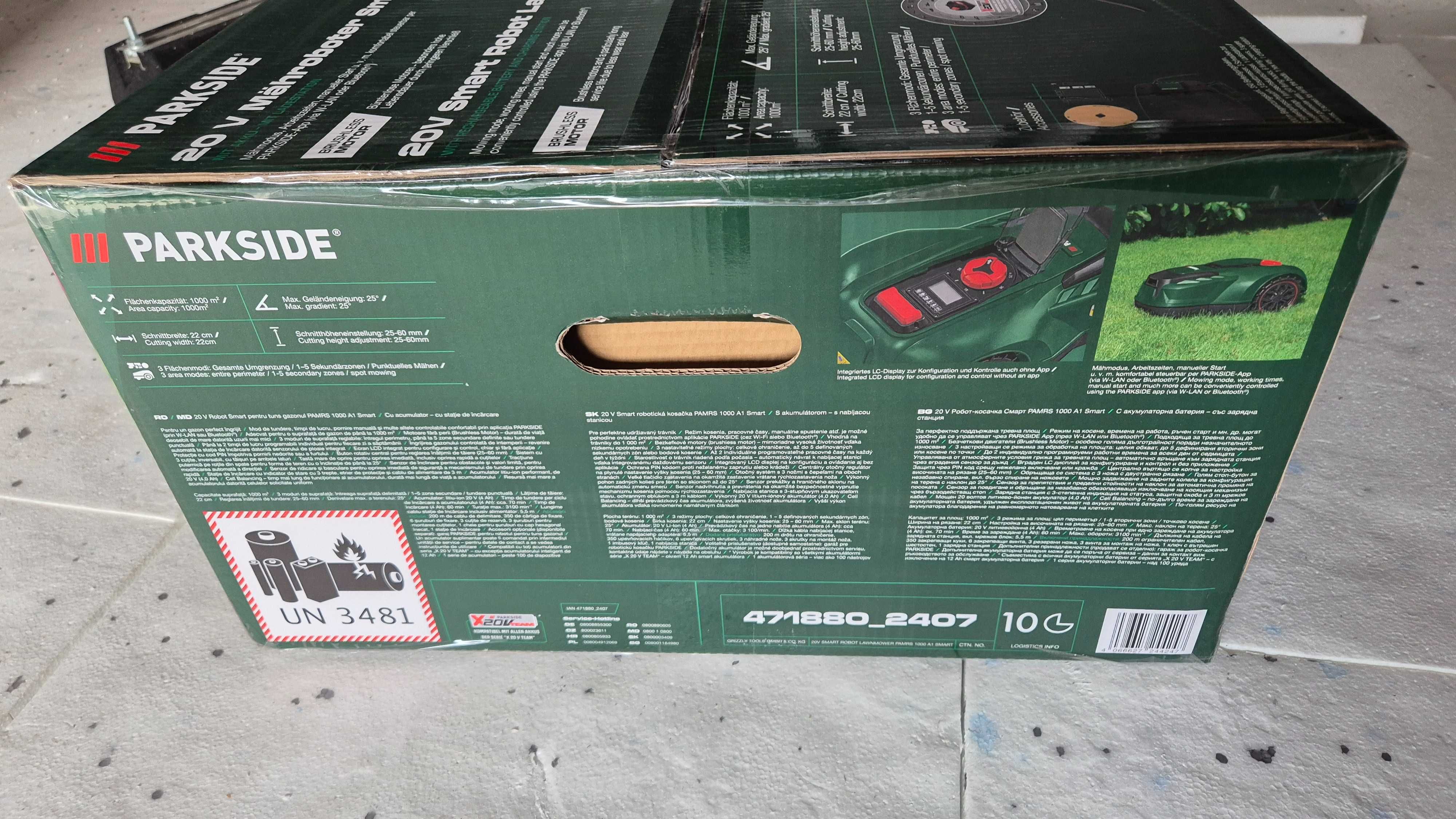 NOWY Parkside PAMRS 1000, gwarancja 3 lata, robot koszący