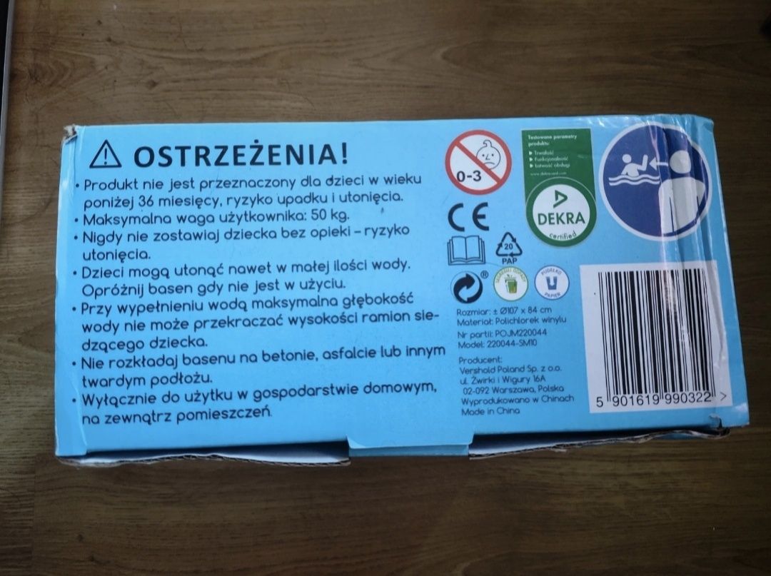Dmuchany basen dla dzieci