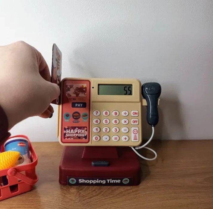 Касовий апарат дитячий, касова лента,ваги,сканер, калькулятор,каса