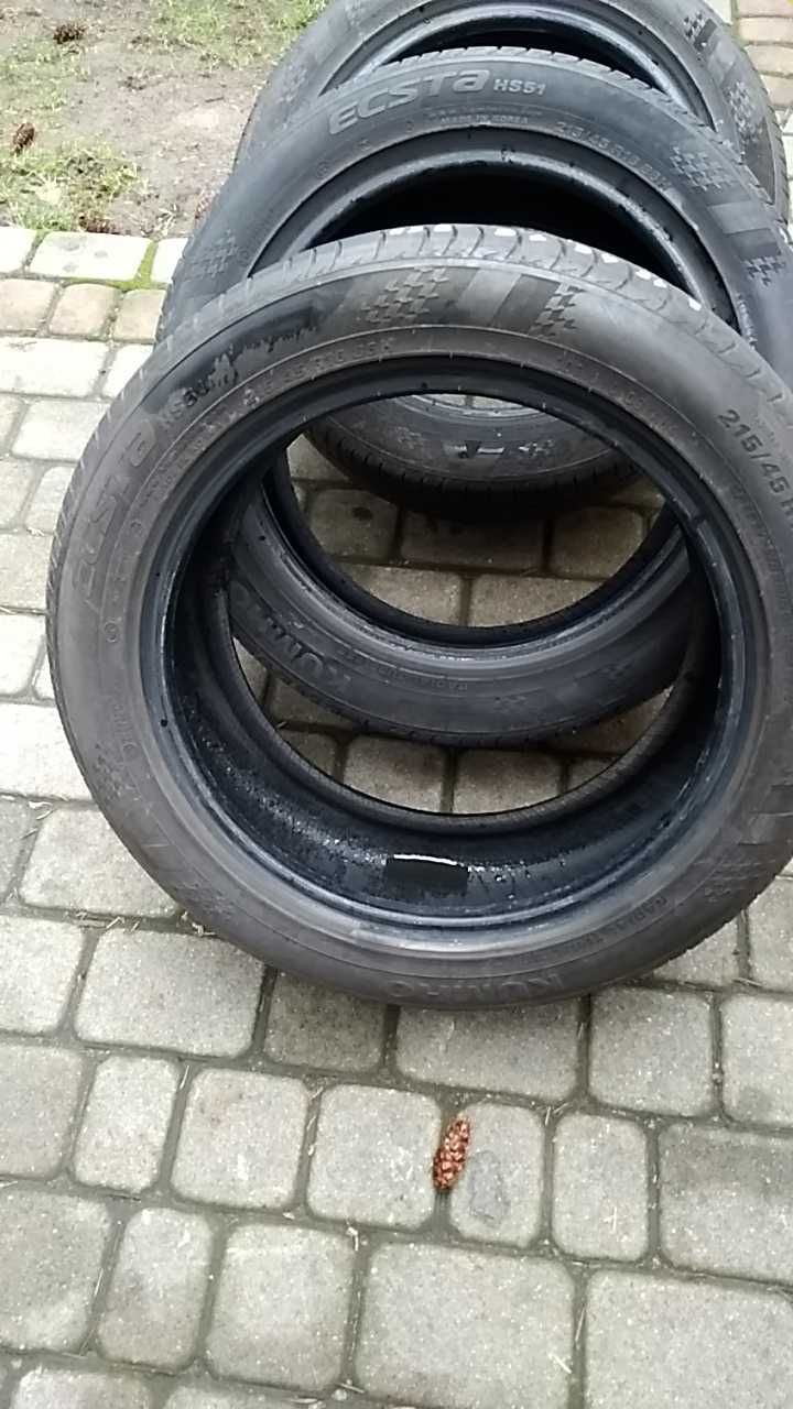 opony jak NOWE 4 szt .215/45/16 86 H Kumho