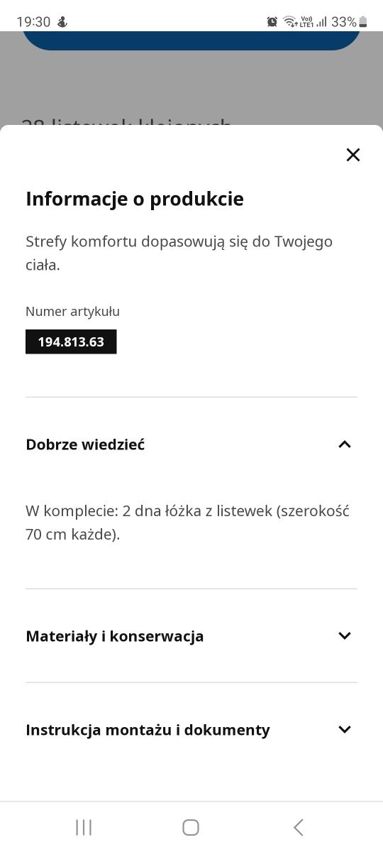 Stelaż lonset ikea