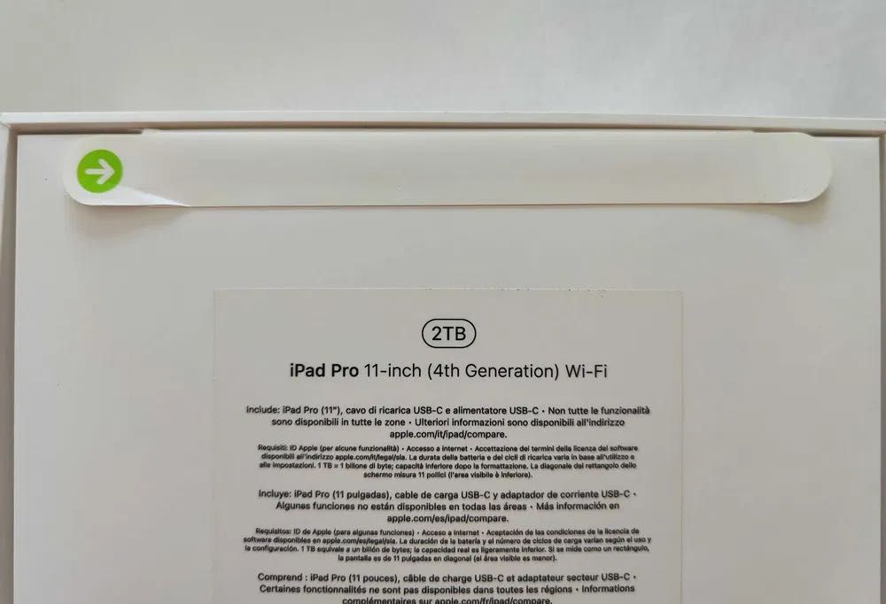 Apple iPad Pro 11" NOVO SELADO (M2 / 2TB)