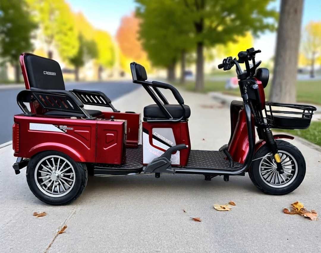 Crosser TR5 Pro Max 800w 72v20a Електро трицикл, Електро скутер Синій