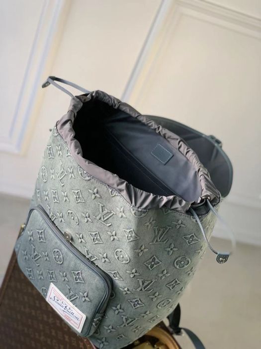 LOUIS VUITTON MONTSOURIS джинсовый рюкзак мужской унисекс портфель