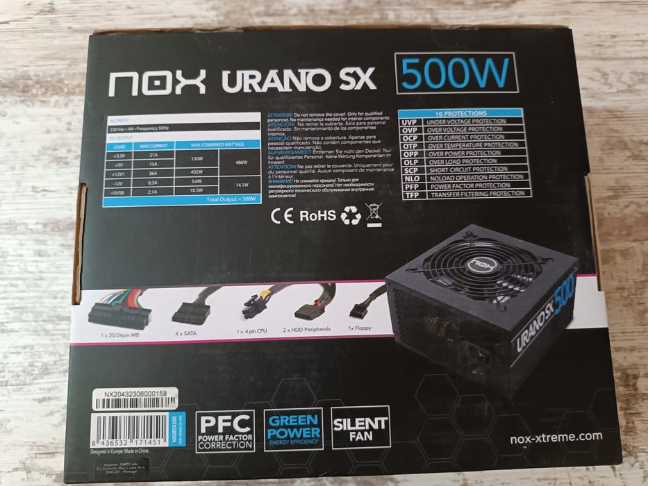 Fonte de alimentação  Nox urano sx