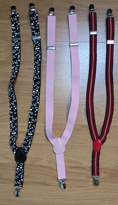 Zestaw 3 sztuki szelki dla przedszkolka do spodni spódnicy nuty