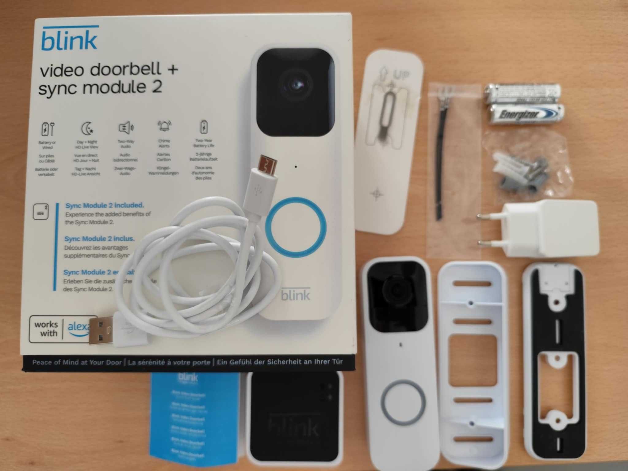 Campainha Inteligente Blink Video Doorbell + Sync Module 2 (Branco)