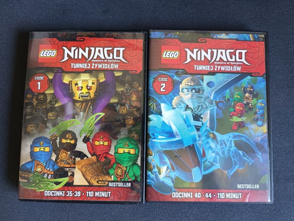 LEGO Ninjago Turniej Żywiołów część 1 i 2, płyty DVD