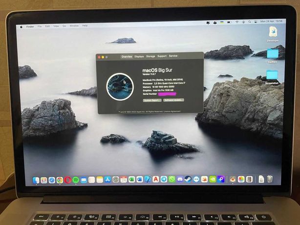 Apple MacBook Pro 15” 2014 RAM 16 512GB i7