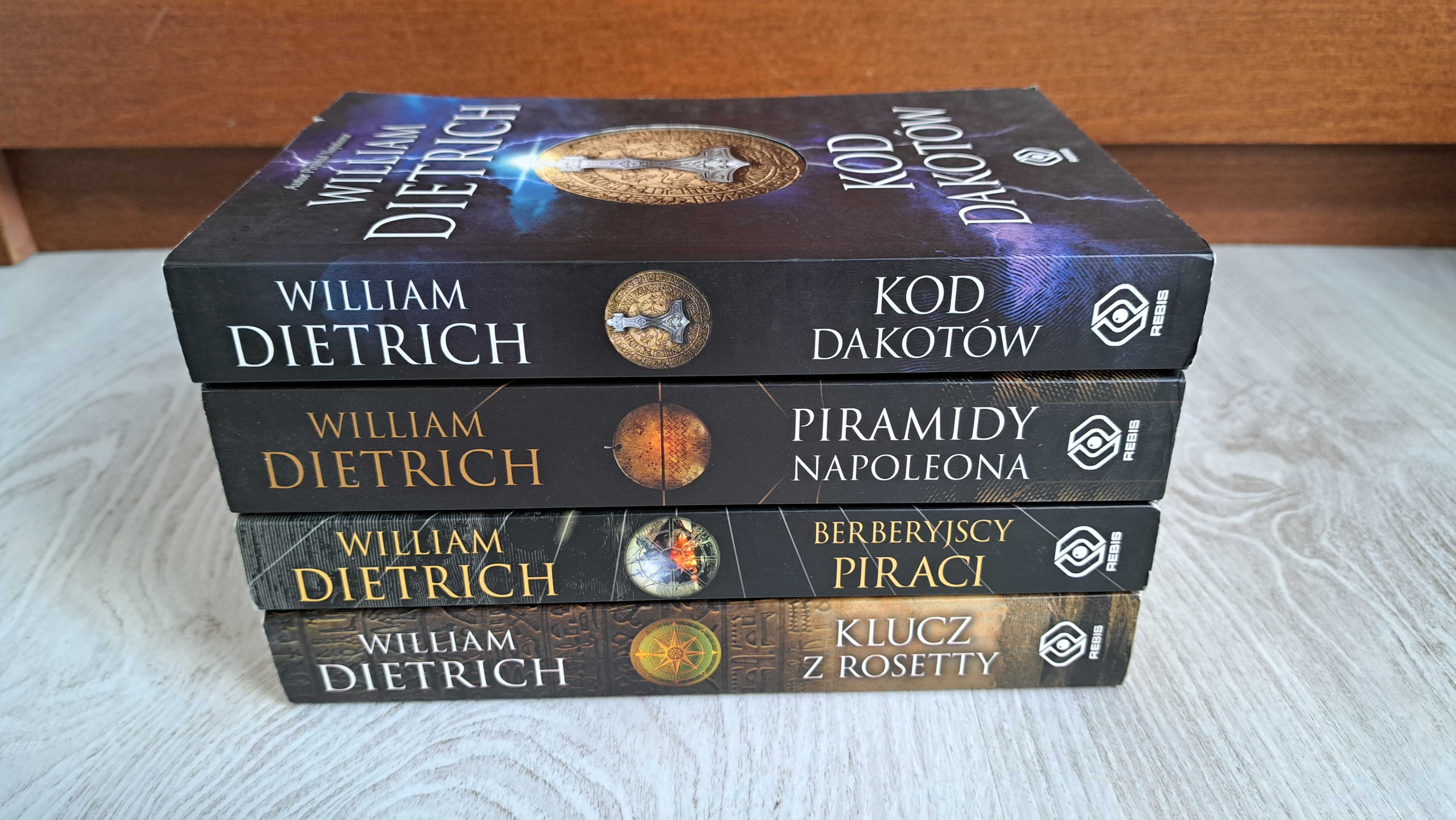 4x William Dietrich Berberyjscy piraci Kod Dakotów Klucz z Rosetty