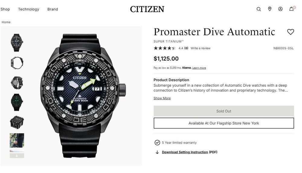 Титановые японские 200м дайверские часы Citizen NB6005-05L, Механика