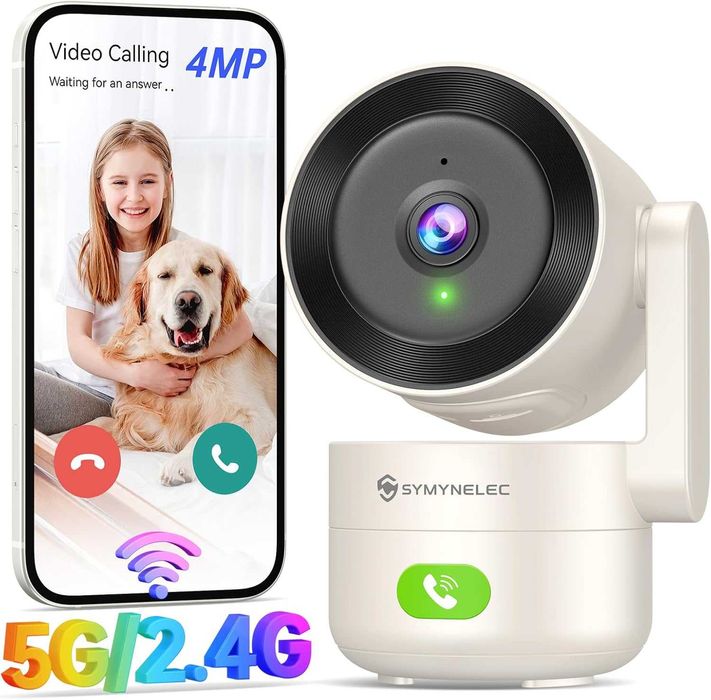 SYMYNELEC Kamera monitoringowa 2K do użytku wewnątrz 360°