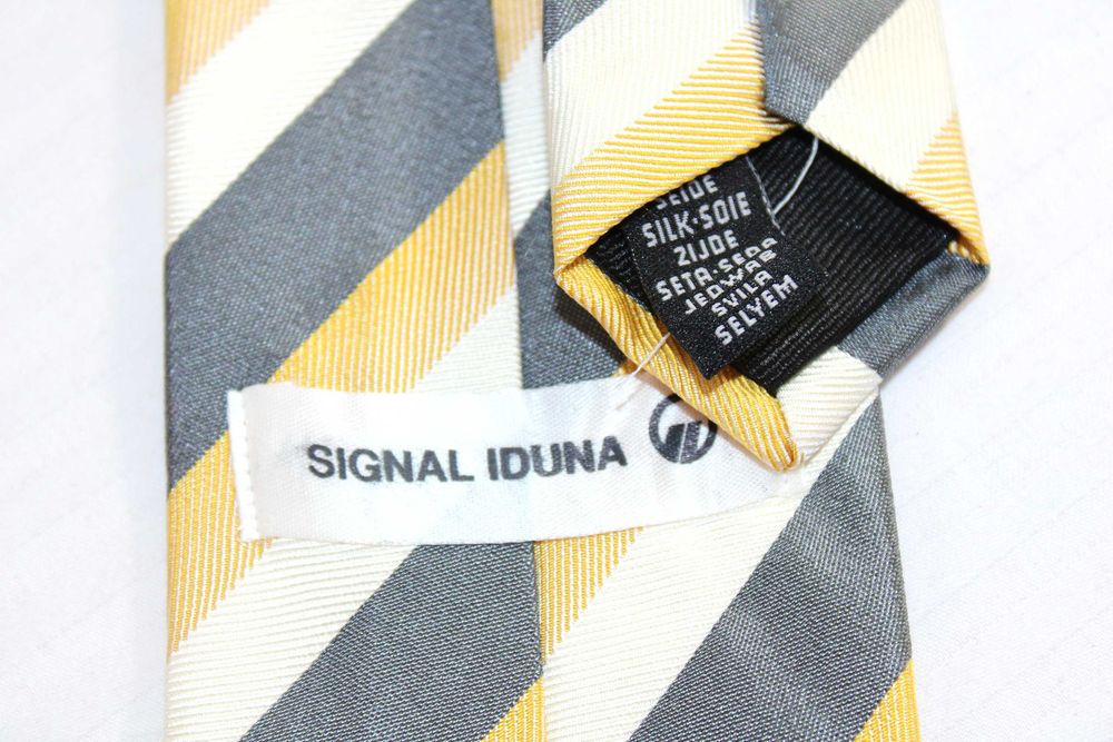 kk2 SIGNAL IDUNA Stylowy Jedwabny Krawat Jedwab