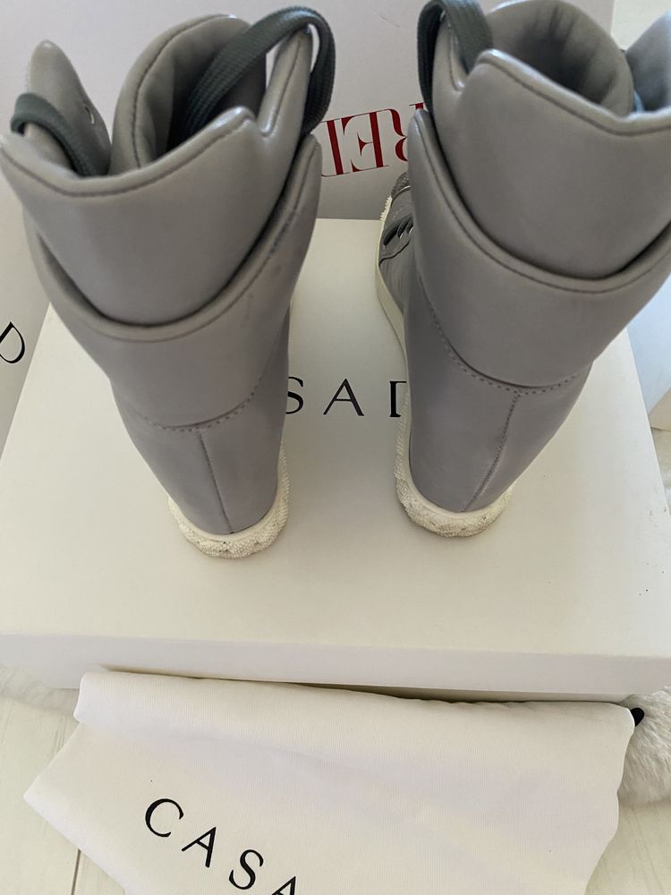 Buty sneakersy Casadei szara skora