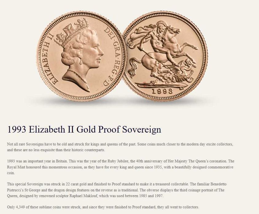 1993 Libra Ouro Proof c/ Caixa e Certificado – apenas 4349 produzidas!