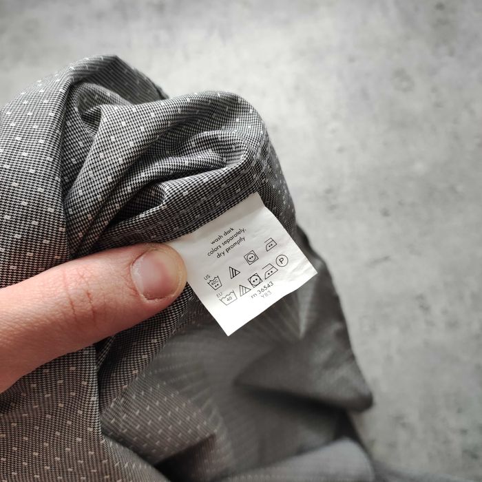 MĘSKA Elegancka Smart Casual Koszula Szara Calvin Klein Wzorek Klasyk