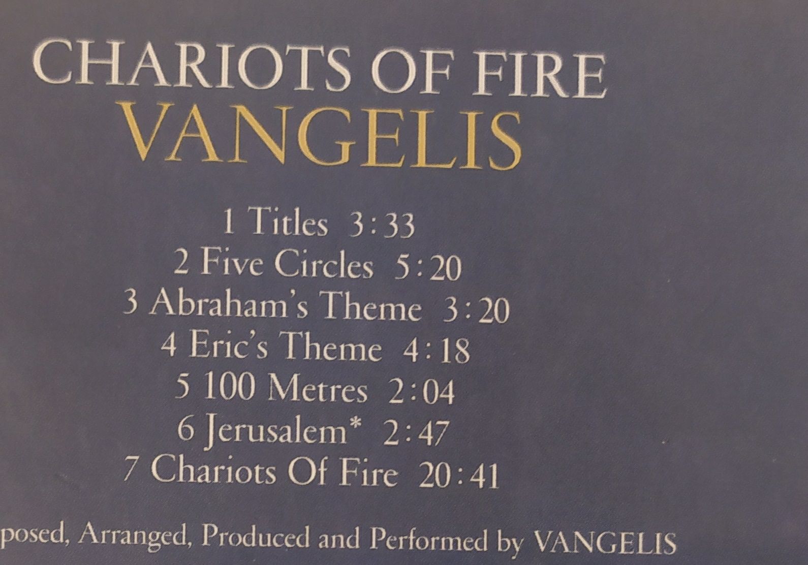 Vangelis - Chariots Of Fire - cd