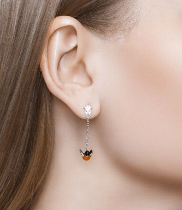 Пусети бренд SOKOLOV. Срібло,фіаніт недраг.. Вага 2.86г