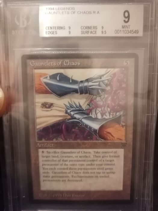 Magic urza mine tower antiquities e gauntlets of chaos avaliadas a 9