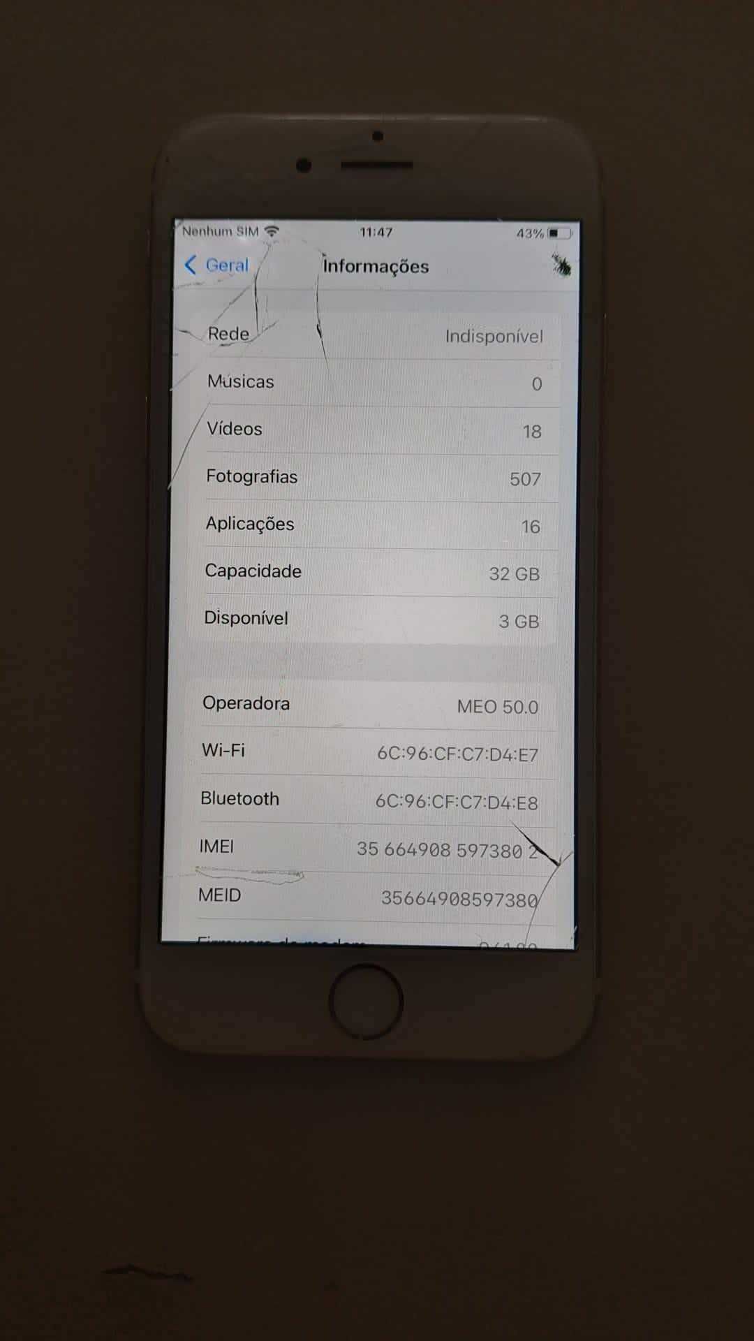 IPhone 6s 32g Dourado desbloqueado