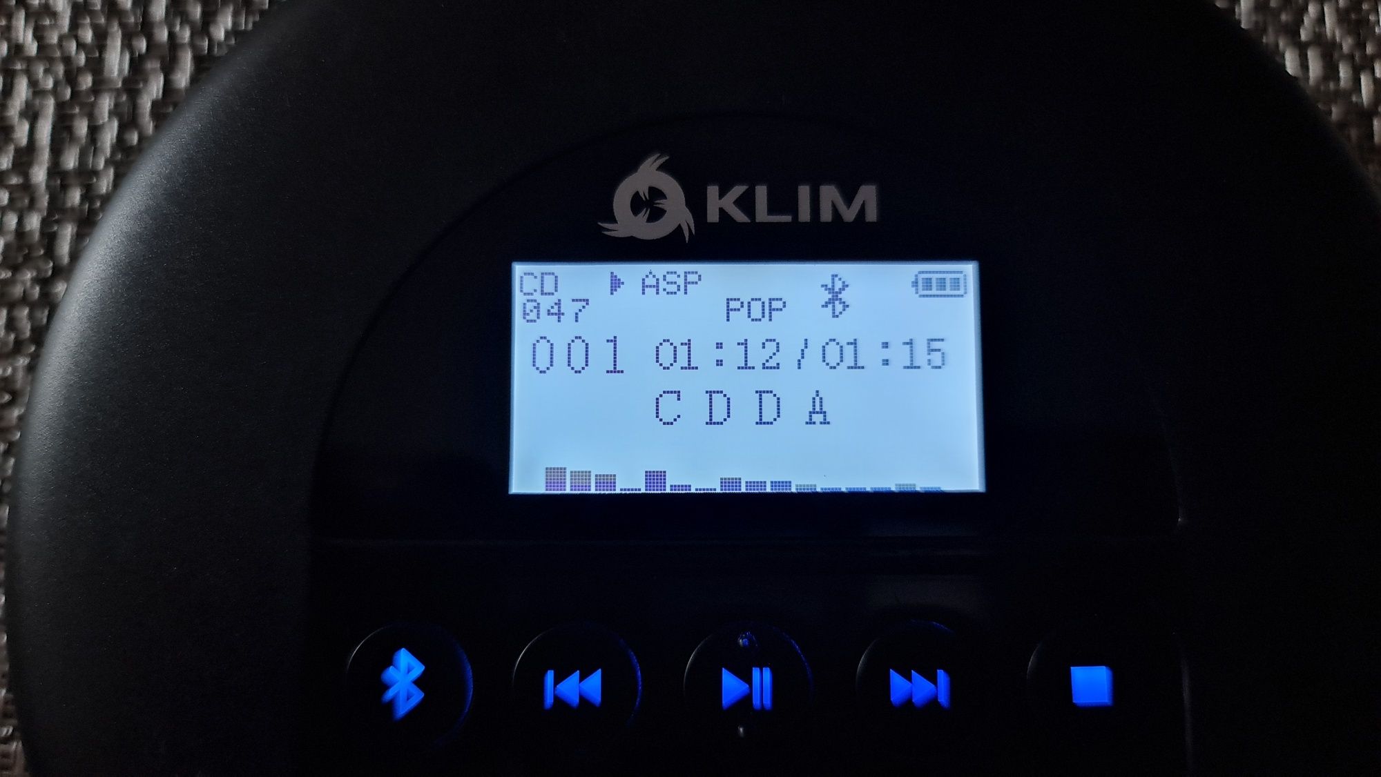 Discman KLIM z Cd,bluetooth,microSD,radio FM
