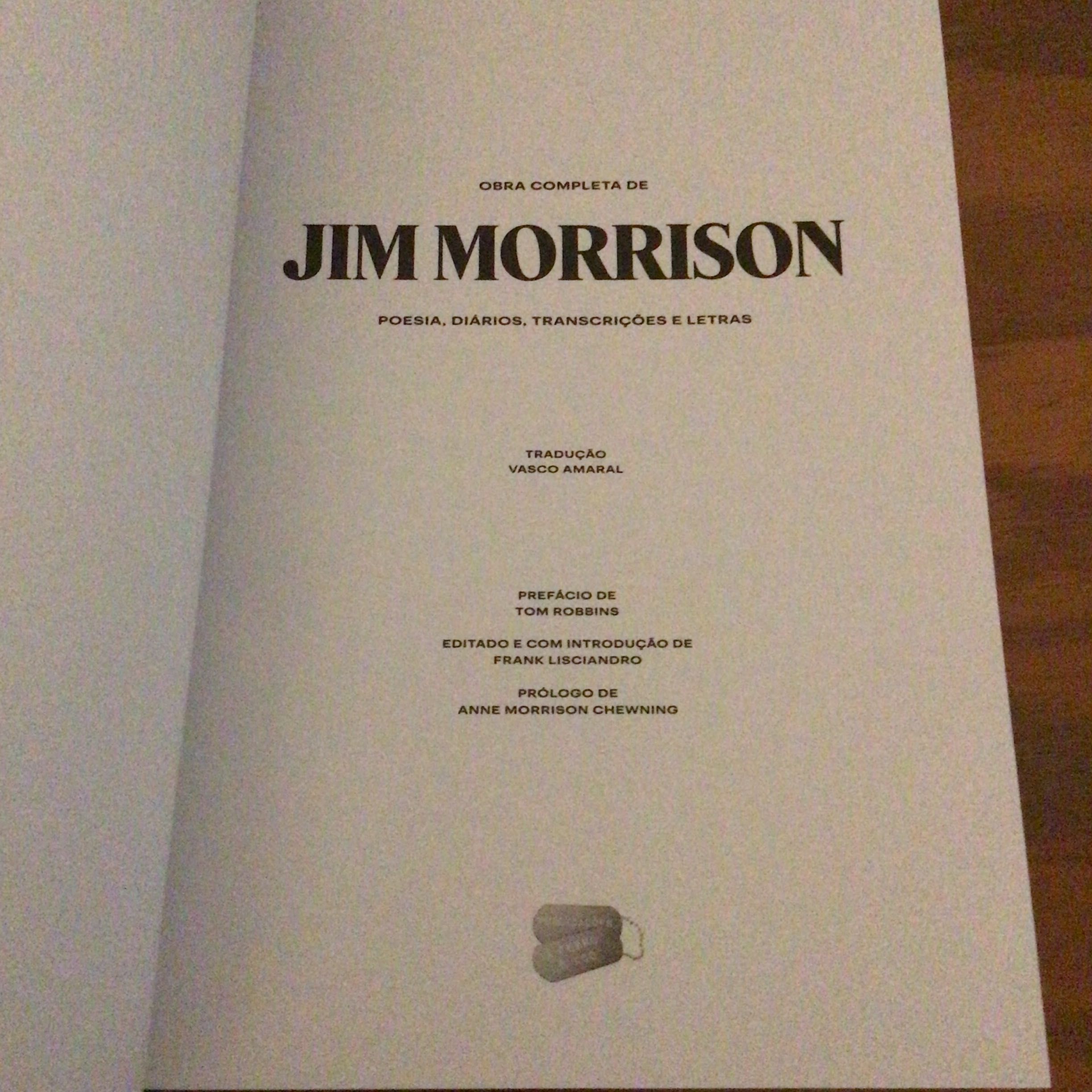 Obra Completa de Jim Morrisson - Poesia, Diários, Transcrições, Letras