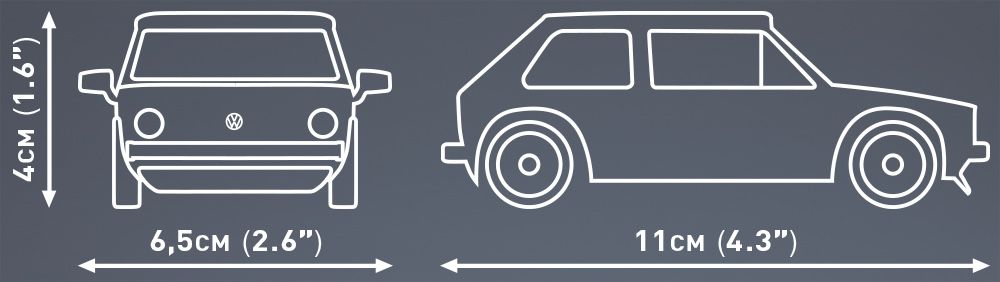 Samochód VOLKSWAGEN GOLF 1974 klocki cobi 24613