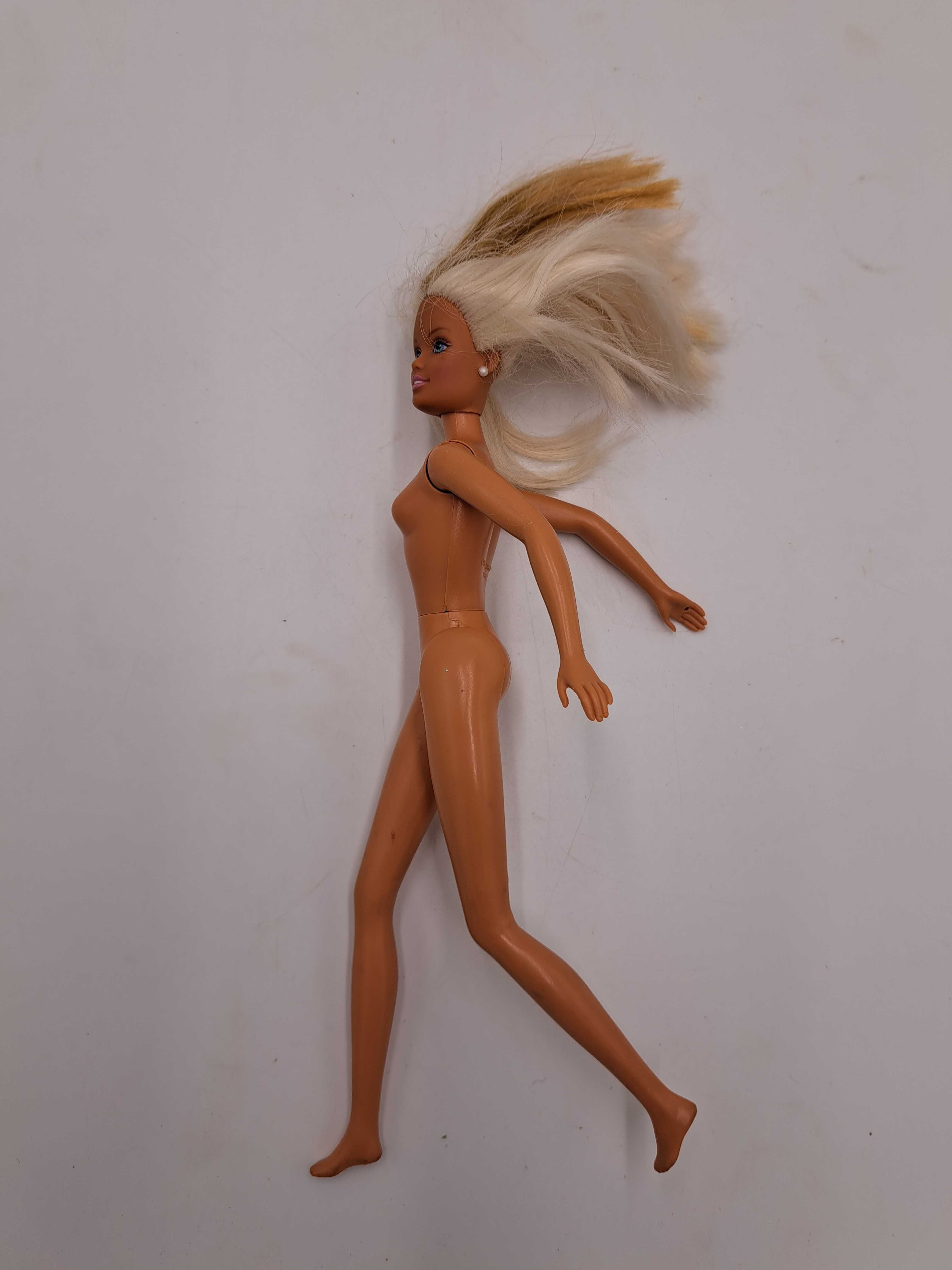 Lalka Barbie Mattel dwukolorowe brązowe i białe długie włosy, vintage