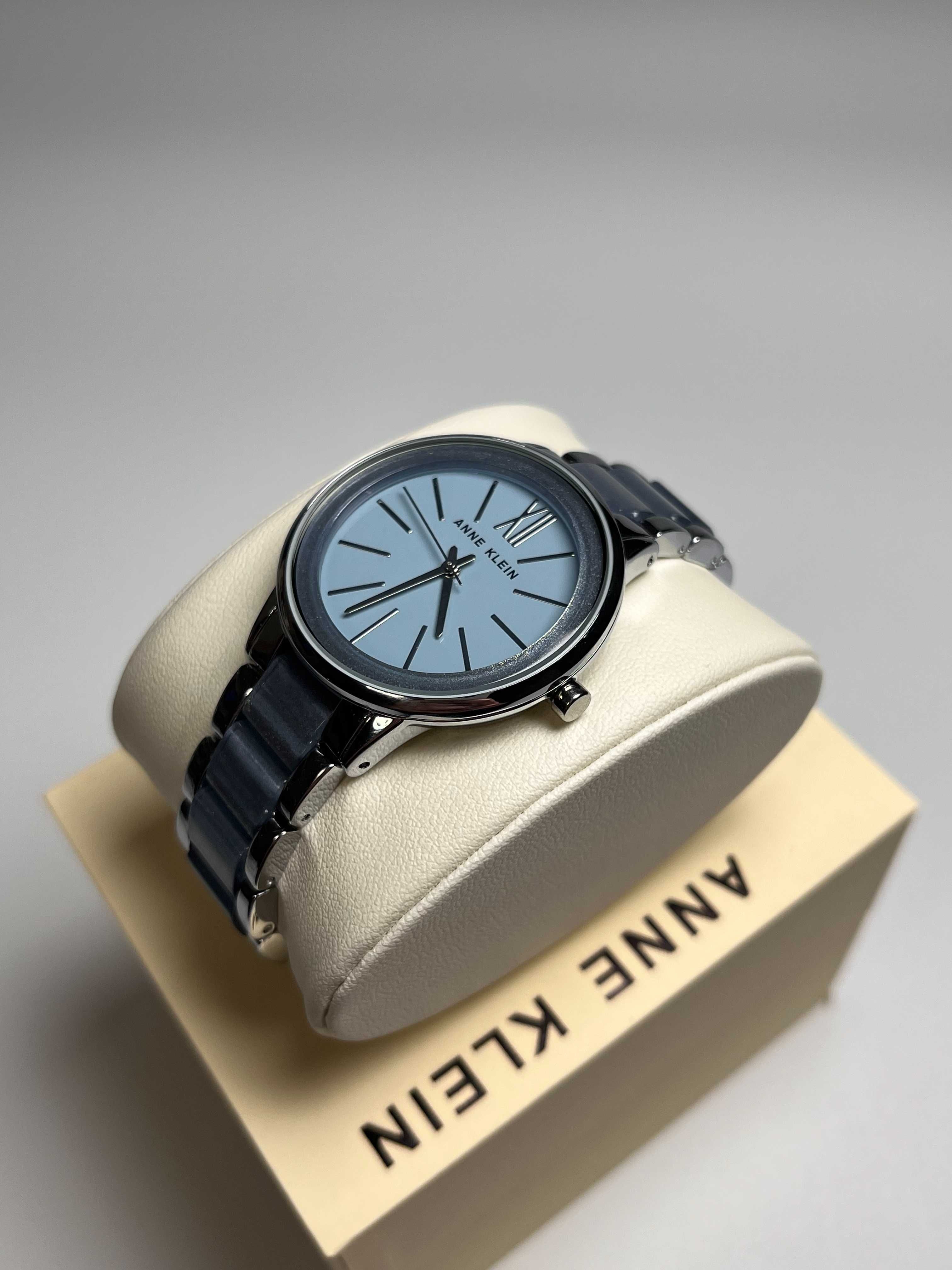 годинник з глітером Anne Klein AK/1413LBSV, годинник жіночий круглий